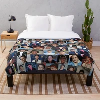 noah schnapp collage throw blanket creative printed soft bath for travel blanket four season outdoor bedspread on the bed