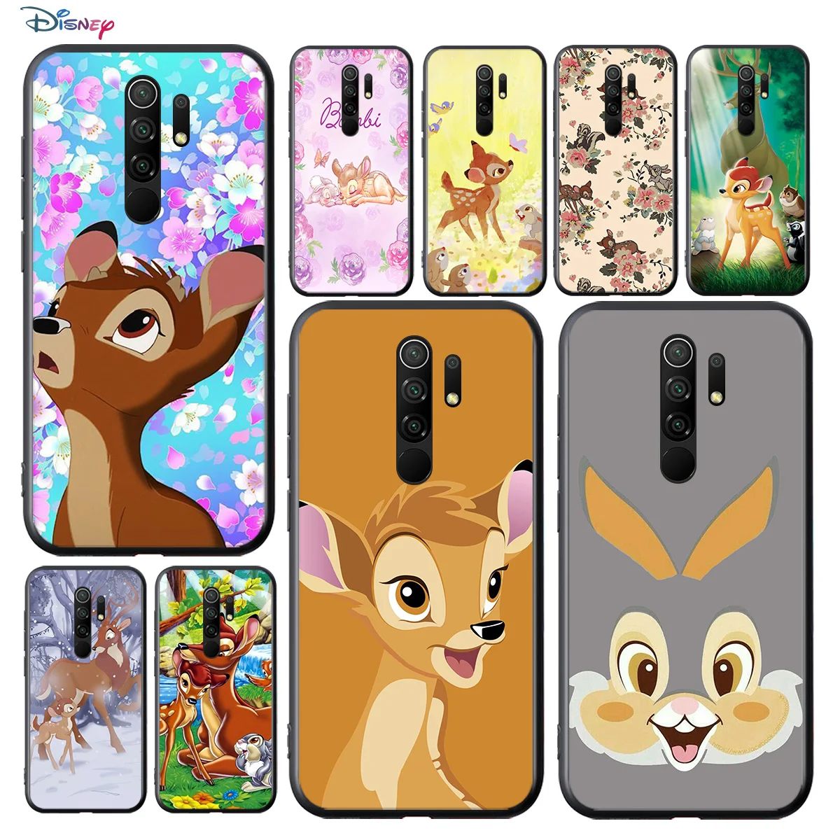 

Disney Cartoon Animation Bambi For Xiaomi Redmi 9A 9C 9 Prime GO 8A 7A 6A 5A 4X S2 Pro Plus Soft TPU Silicone Black Phone Case
