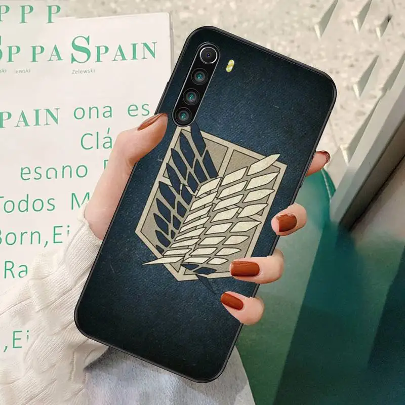 

Anime Japanese Attack On Titan Phone Case For Redmi 7 8 9 A K20 30 Pro Note 8 9 Pro 9s