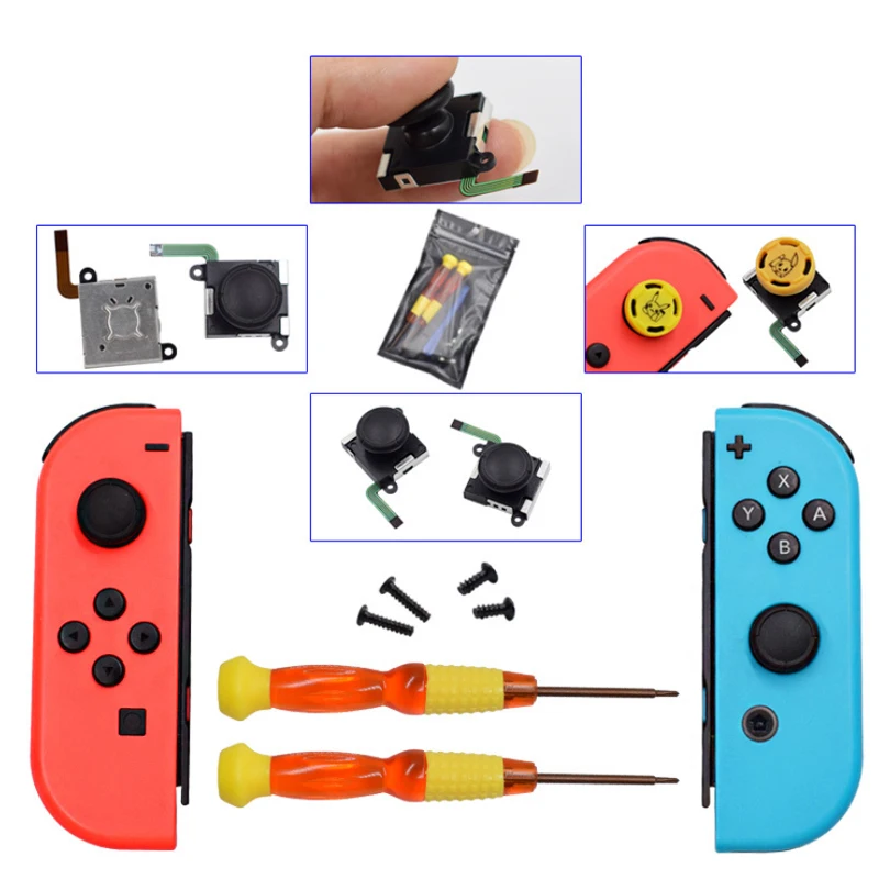 3D аналоговый датчик джойстика Замена модуля для JoyCon контроллер потенциометра