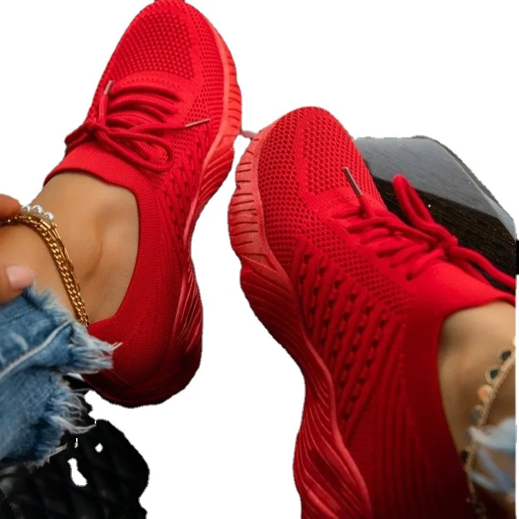 

New Women Sneakers Lace-Up Wedge fashion Shoes Women's Vulcanized Shoes Casual Platform Ladies Sneakers Comfy Females Shoes