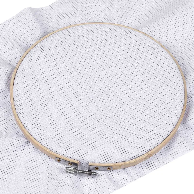 Full Set of Embroidery Starter Kit Cross Tool Including 5 Bamboo Hoop 50 Vivid Color Threads 12 by 18-Inch 14 C | Дом и сад