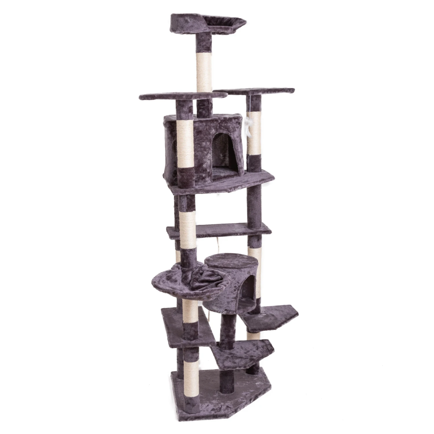 

80" Solid Cute Sisal Rope Plush Cat Climb Tree Cat Tower Cat Scratcher Furniture Cat Accessories
