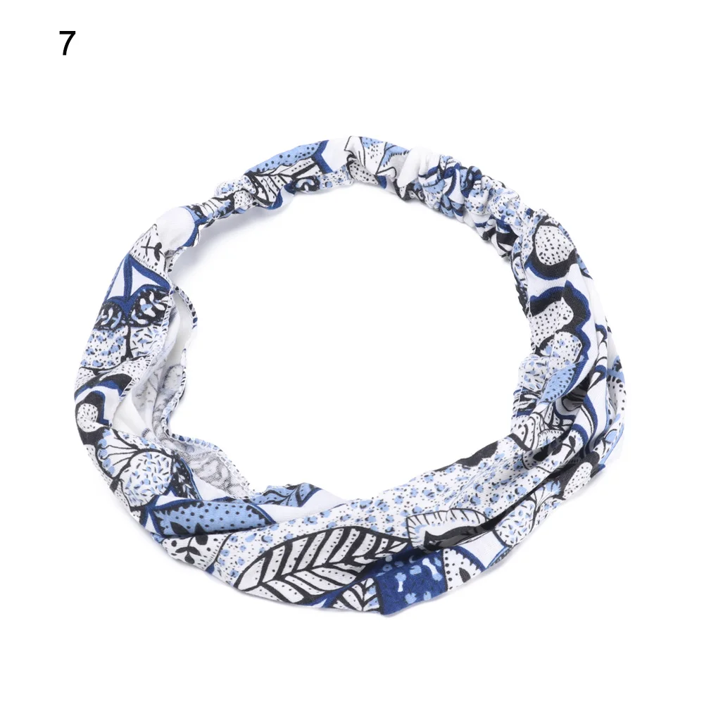 Женская широкая повязка на голову HOOH эластичная бандана в богемном стиле тюрбан