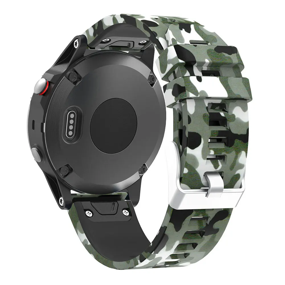 Напечатанный 22 мм быстрый релиз ремешок для Garmin Fenix5 ремень Цветной силиконовый браслет ремешок для Garmin Forerunner 945 Band