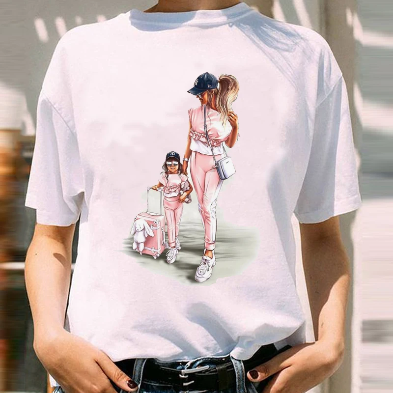 

Women Graphic 90s Casual Sweet Mom Mama Mother Cartoon Spring Summer Fashion Print Female Clothes Tops Tees Tshirt T-Shirt