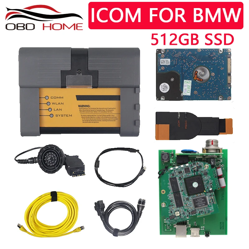 

OBD2 диагностический инструмент и программирование ICOM A2 + B + C ICOM Next Wifi с 512 ГБ SSD для автомобилей Поддержка нескольких языков ICOMA2 для BMW