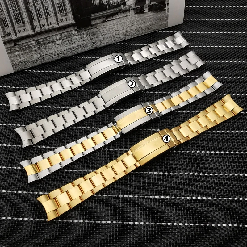 Высокое качество 20 мм матовый полированный ремешок для часов из нержавеющей