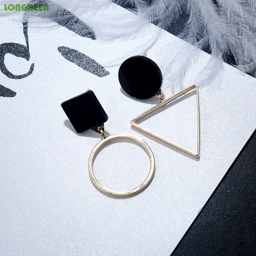 Metal Simple Stylish Geometric Round Unique Earrings For Women Girl Gifts Stainless Steel Earrings Set De Aretes Orecchini Donna