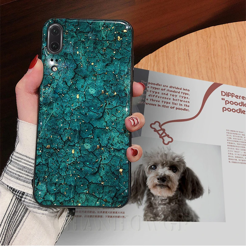 Роскошный эпоксидный мраморный чехол для Huawei P30 P20 Lite P Smart Plus Y5 Y6 Y7 Pro 2019 Honor 20 10i 8A 8S 8X