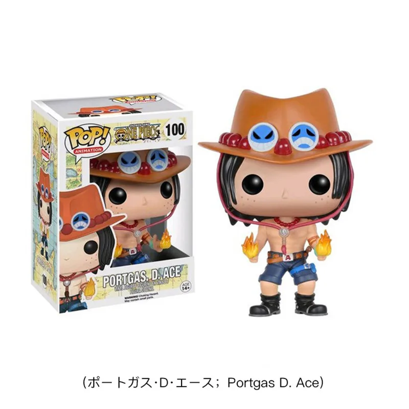 100 FUNKO POP японское аниме one piece D. Luffy Roronoa Zoro Trafalgar Law ПВХ фигурка модель игрушки для детей Рождественский подарок - Цвет: 100