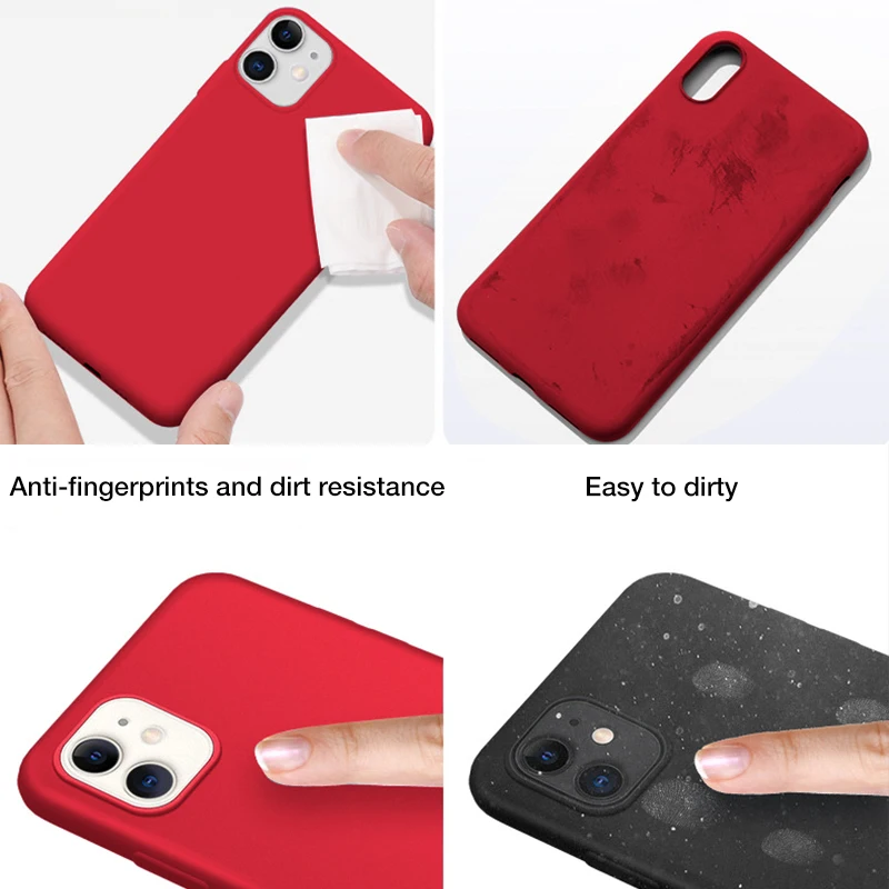 

Luxury Scratch Resistant Drop Protection Liquid Silicone Case For iPhone 11 12 Pro Max Anti-Shock Cover For iPhone X 7 8 XR XS