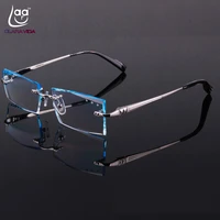 luxury private custom manual pure titanium frame diamond cut high elastic tinted lenses prescription glasses photochromic