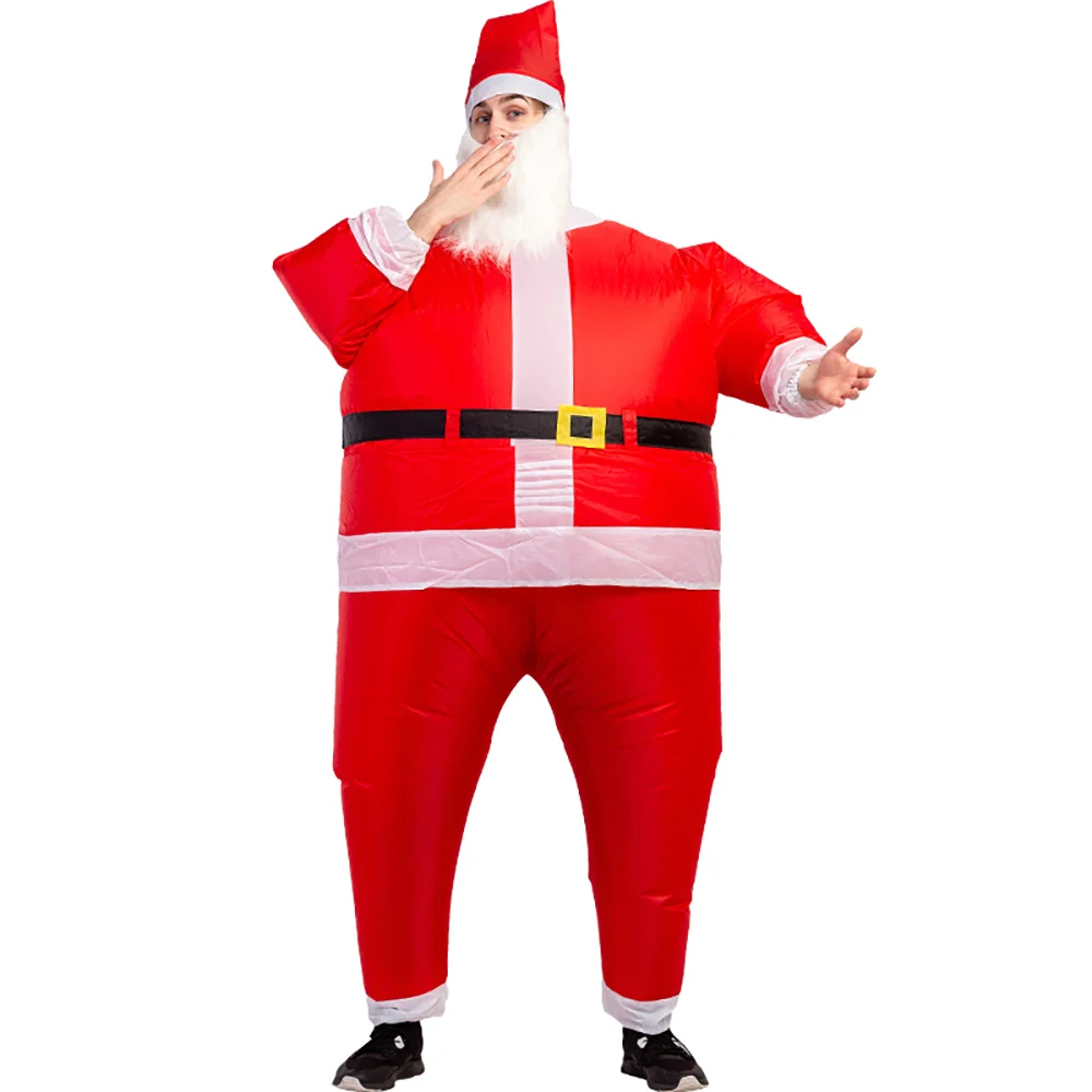 

Adult Santa Claus Inflatable Costume Cosplay Christmas Anime Fancy Dress Snowman Air Blow Up Carnival Costumes Fantasy Jumpsuit