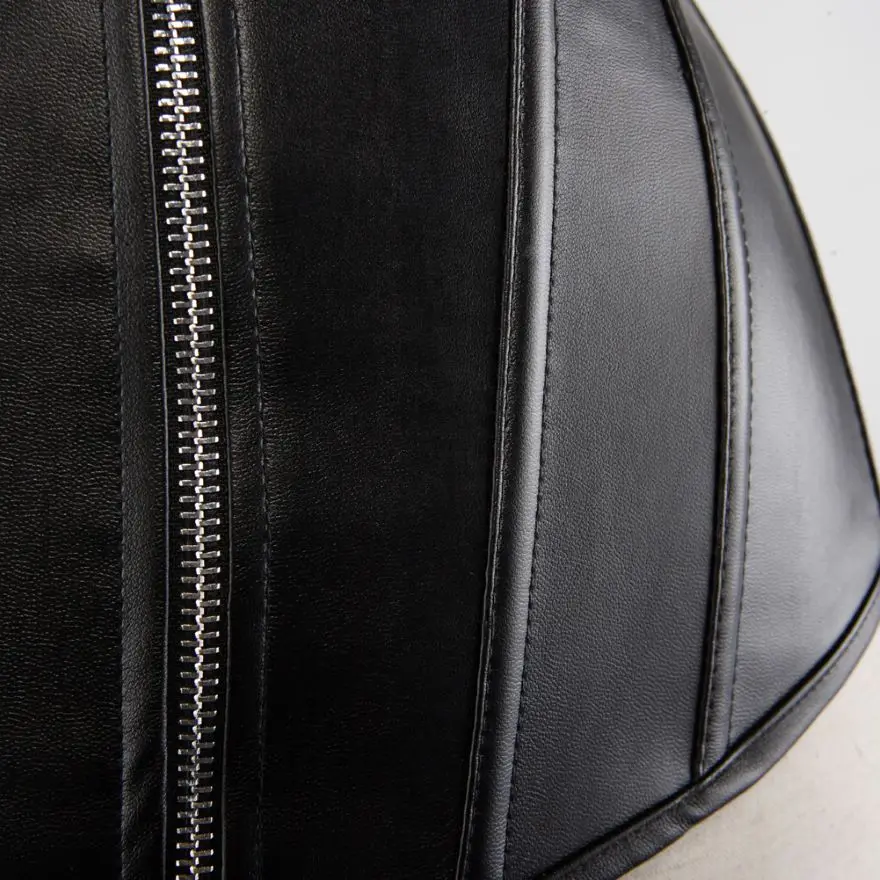 Женский сексуальный корсет из искусственной кожи на молнии зауженный бюстье