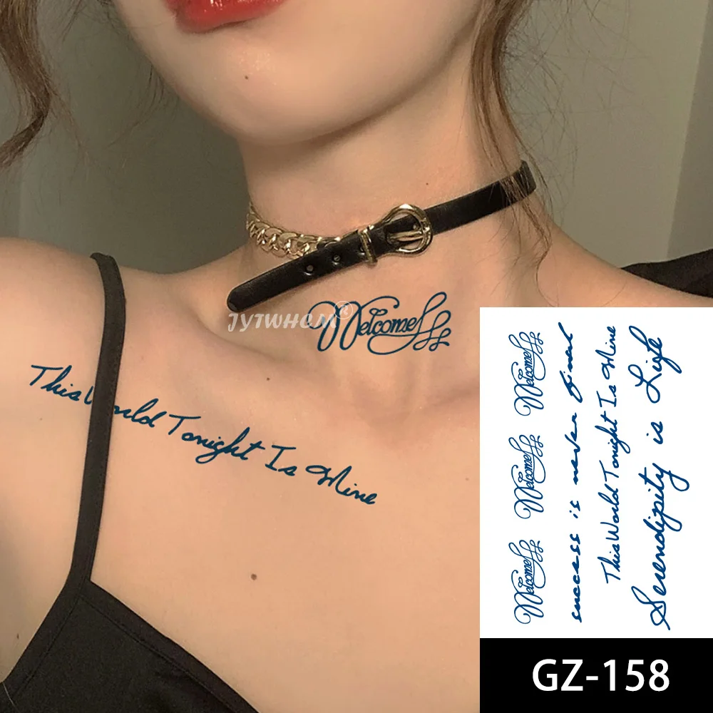 Маленькие наклейки с принтом временная татуировка водостойкая английская