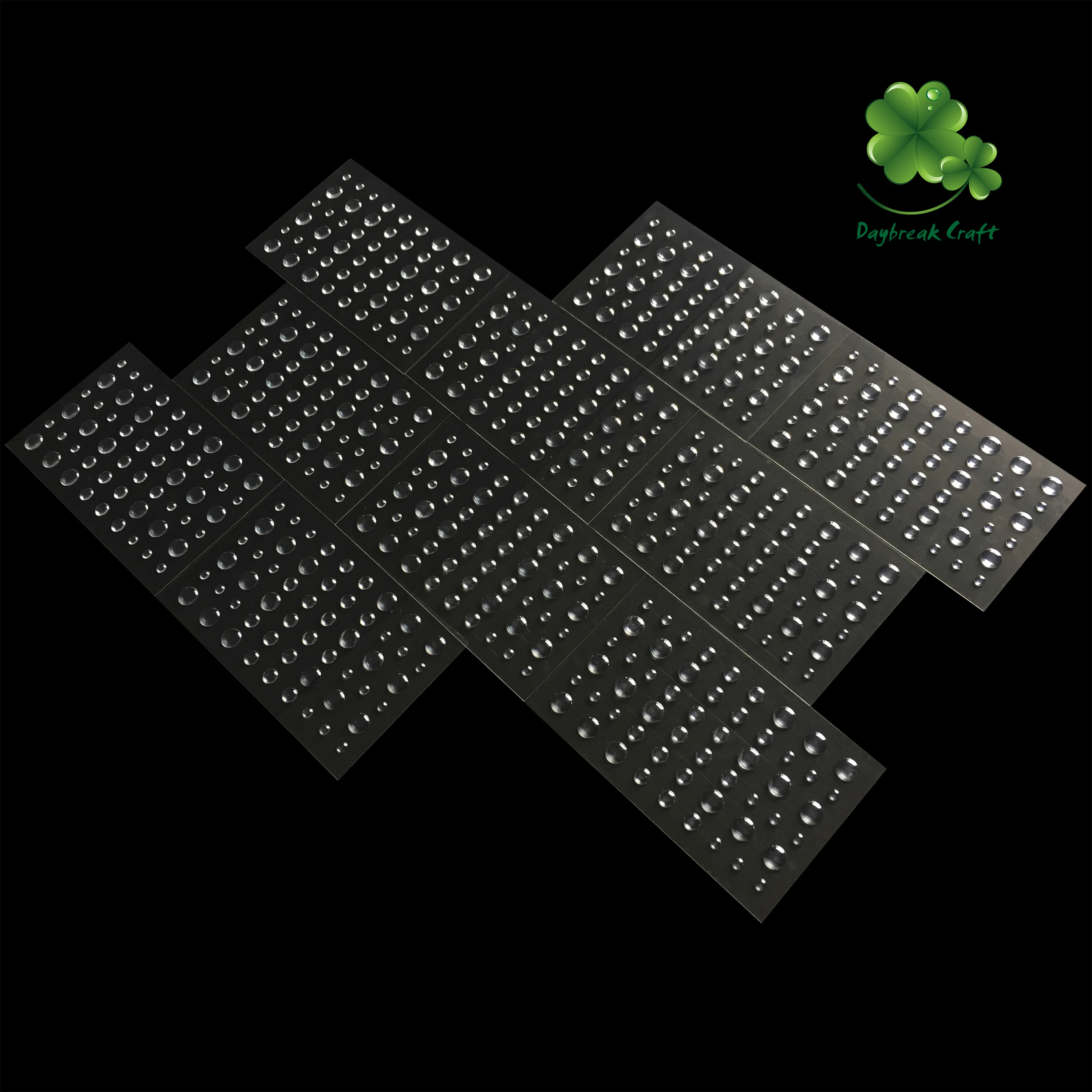 

(Pack of 10) New Creative Water Drop Crystal Clear Enamel Dots Resin Sticker