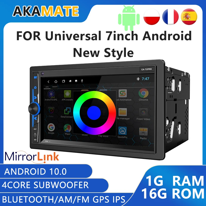 

Android 10.0 2Din Car Radio HD Multimedia Video Player Bluetooth GPS IPS Screen 1G 16G For Nissan Toyota Universal Car Radio