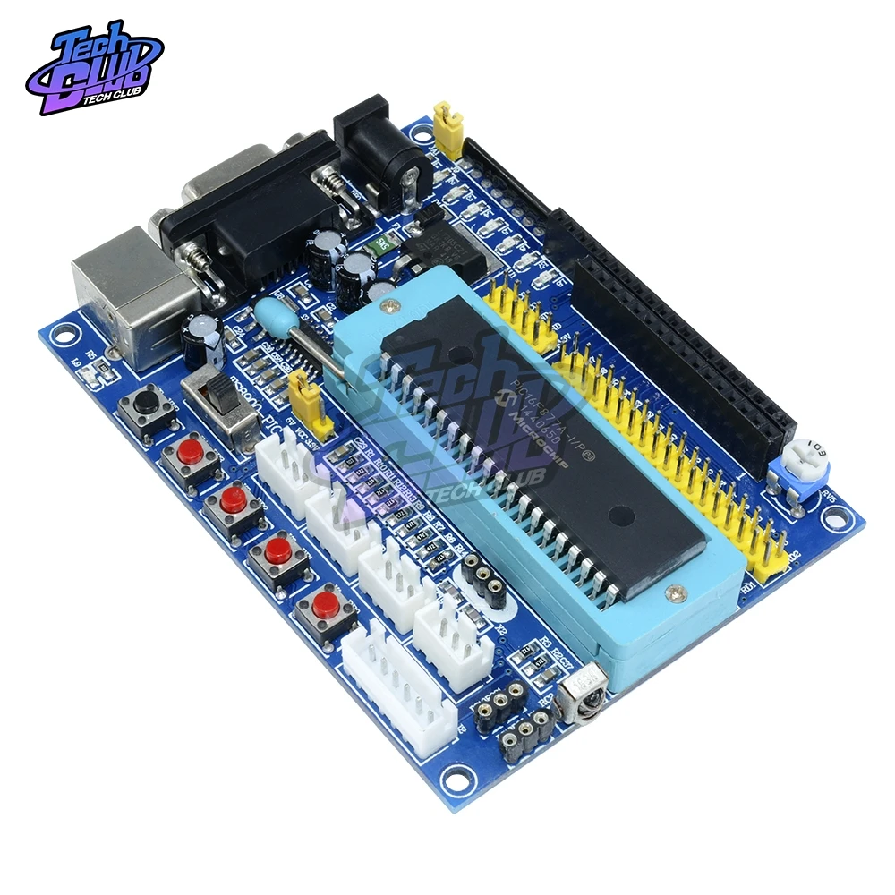 Макетная плата микроконтроллера 1 комплект USB PIC16F877A 12 В DC JTAG минимальная система