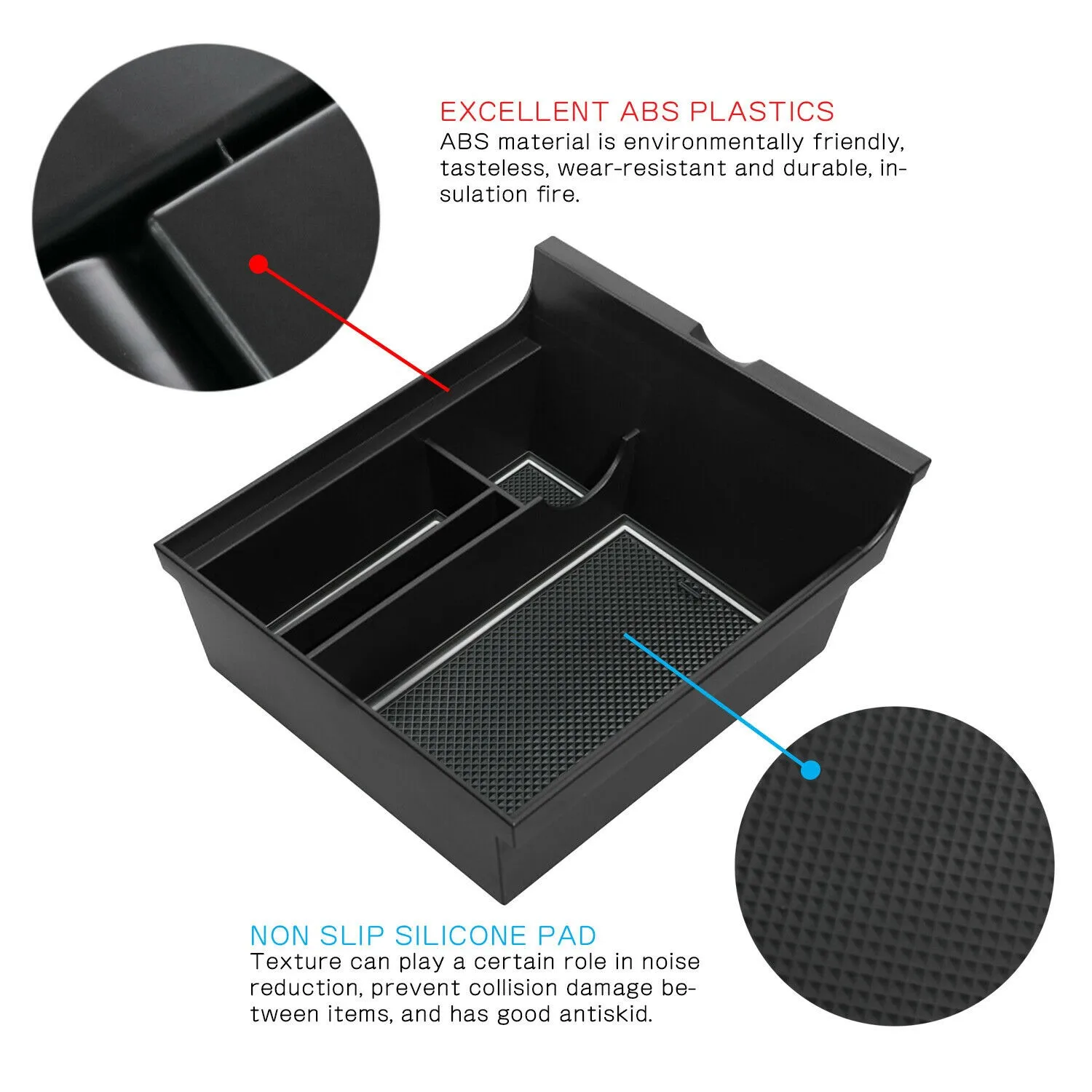 

Car Console Storage Organize Tray Armrest Box For 2021 Tesla Model 3 Model Y Center Console Armrest Box Storage Box