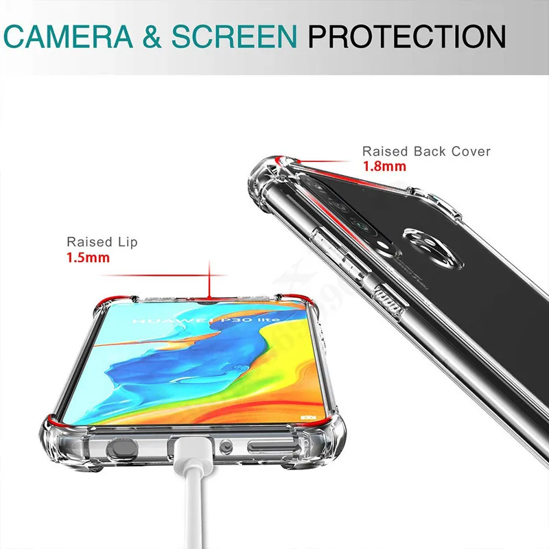 3in1 Transparent Clear TPU Silicone Case For Xiaomi Redmi 9t Tempered Glass redmi 9t nfc redm9t 9 t Camera Protection Film cover