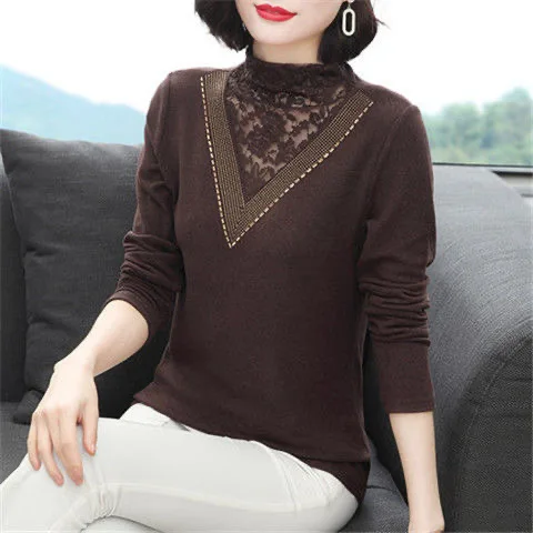 

2021 осень-зима новые бархатные футболка женская рубашка с длинными рукавами; Футболка с круглым вырезом в Корейском стиле Стиль размера плюс...