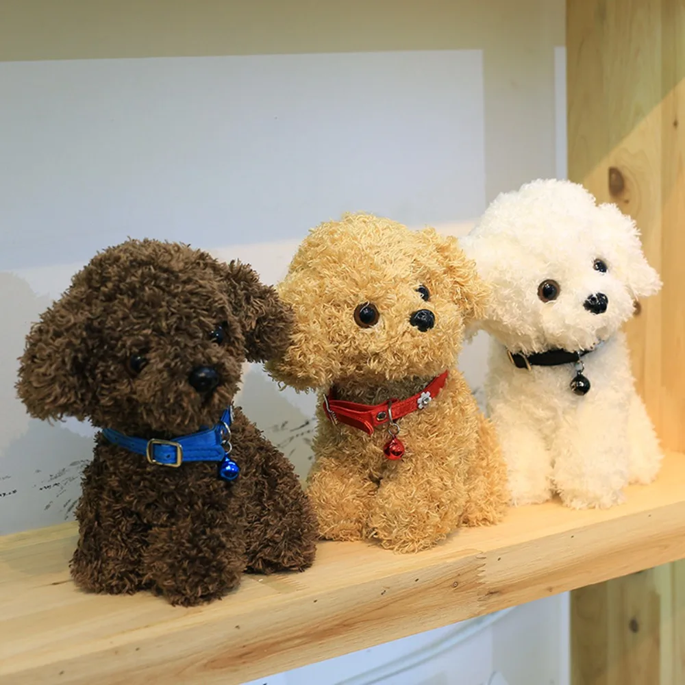 

1PC 22cm Cute Stuffed Dog with Bell Plush Toy Soft Kawaii Puppy Kids Toy Cartoon Animal Doll Birthday Gift for Girls Children