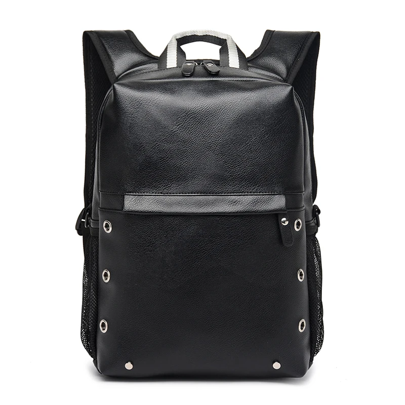 Модные мужские рюкзаки роскошные черные из искусственной кожи 14 # компьютерные