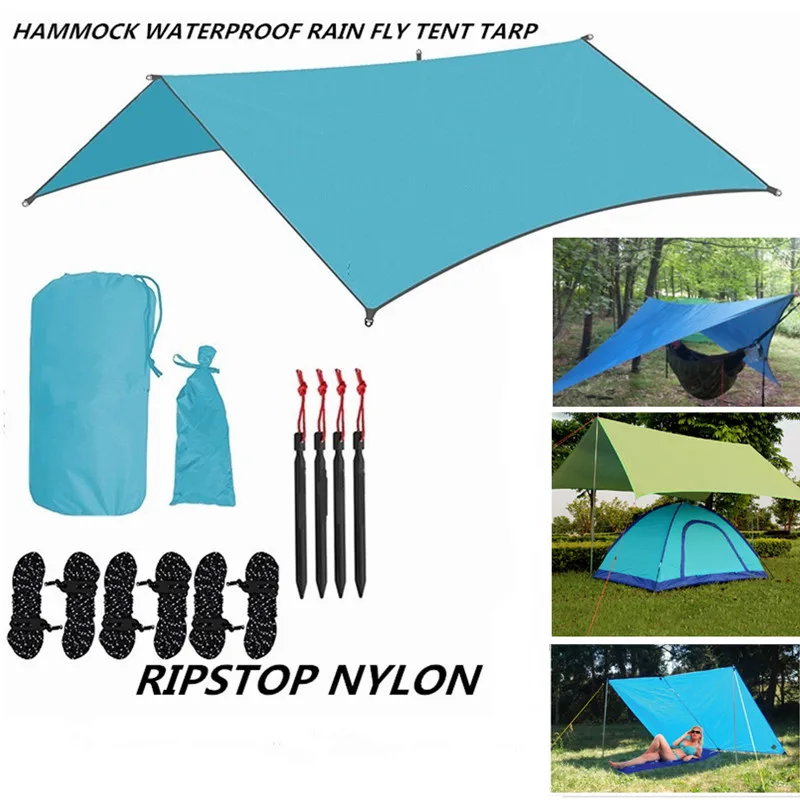 10X10 футов водонепроницаемый тент для кемпинга дождливой погоды гамак коврик