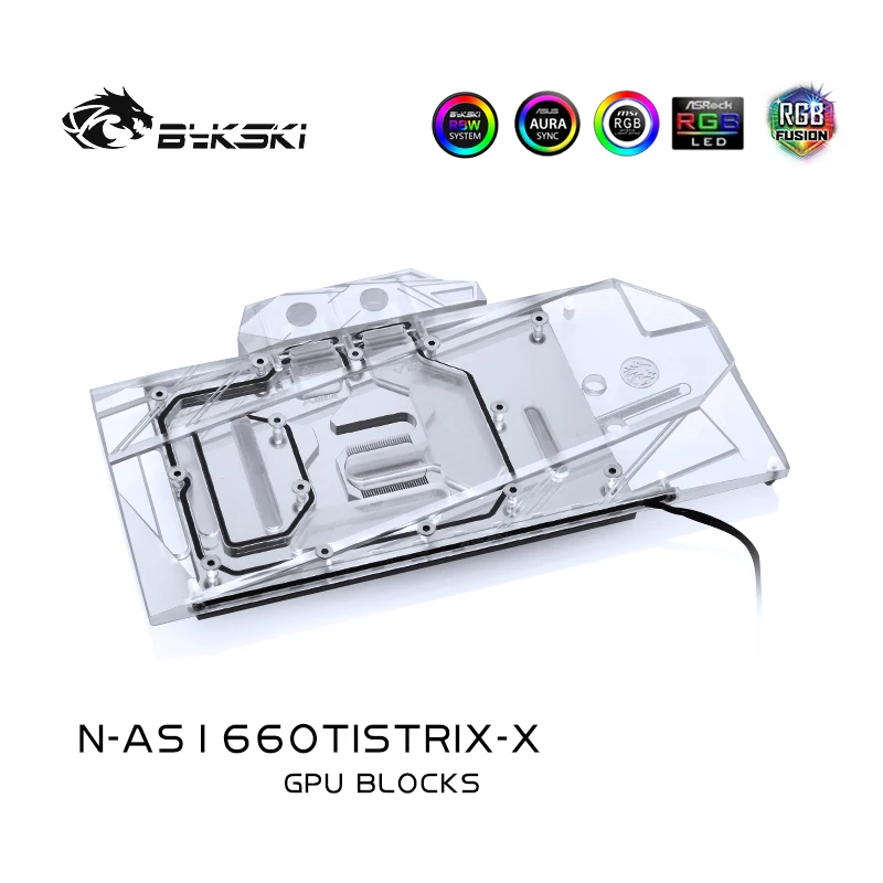 Bykski N-AS1660TISTRIX-X полноэкранная видеокарта блок водяного охлаждения для Asus Rog Strix