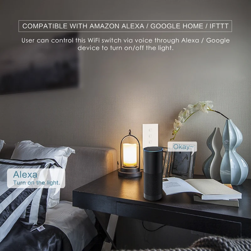 Светодиодный регулятор яркости Szaoju Ewelink для умного дома с поддержкой Alexa Google home