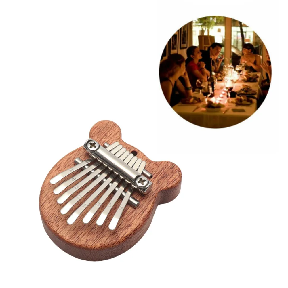 

Миниатюрное пианино для большого пальца Kalimba, 8 клавиш, красивая звуковая клавиатура для пальцев, музыкальная ручная игрушка, подарок, порта...