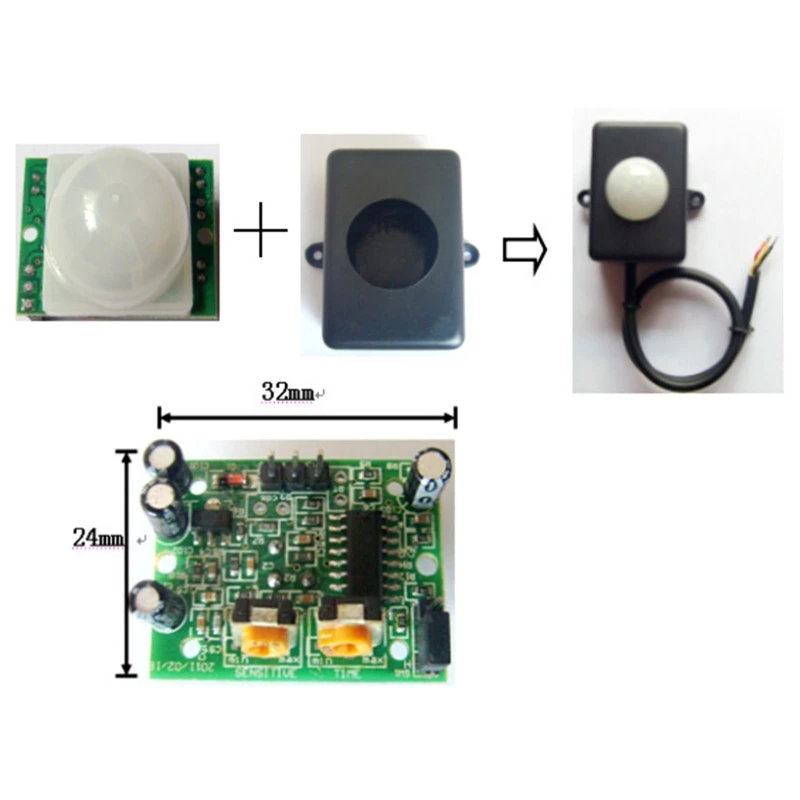 

Pyroelectric Infrared Sensor Human Body Infrared Induction Switch LED Lighting G88B