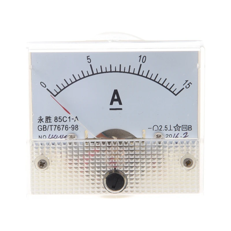 

2PCS 85C1 Rectangle Analog Panel Ammeter Gauge, DC 0-10A & DC 0-15A