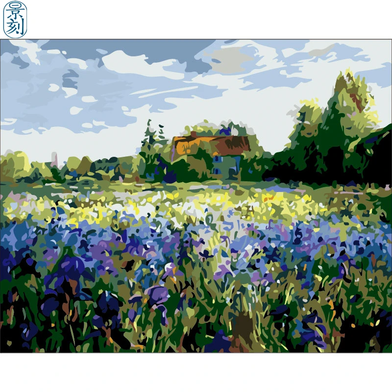 Лаванда воздушный шар. 40x50 см, живопись по номерам, сделай сам, искусство стены, украшения гостиной, пейзаж, фигура, животное, цветок, мультфильм