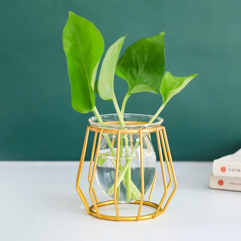 Железная ваза металлическое украшение Геометрическая железная линия для цветов