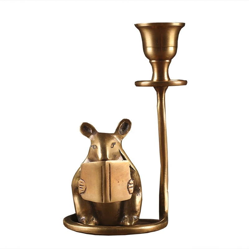 Золотые подсвечники в скандинавском стиле Латунный Подсвечник для чая