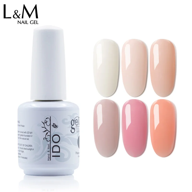 

12 pcs/lot IDO white bottle 15ml Glaze builder series nail gel UV led soak off Multifunctional builder gel polish lasting