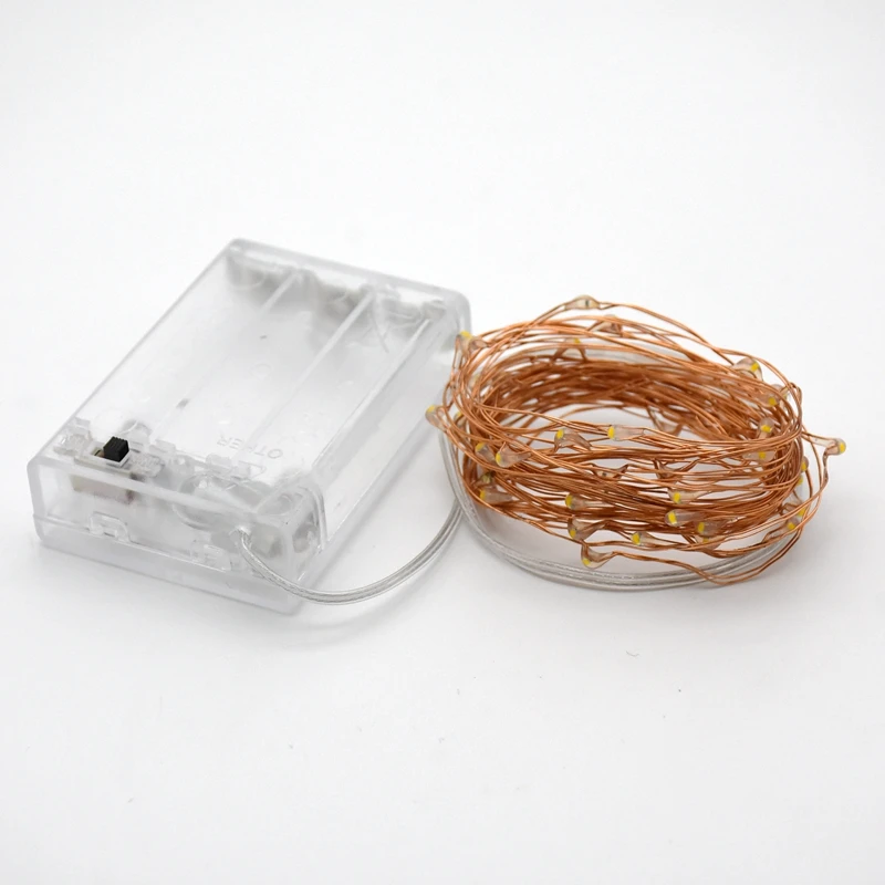 2 м 5 10 медная проволока Гирлянда Свет сказочная лампа Рождество праздник свадьба