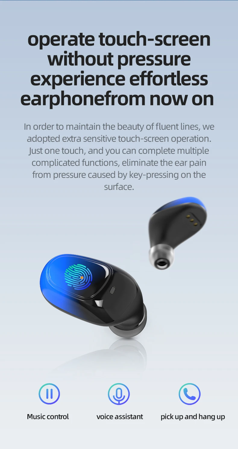 TOPK F13/ES01 TWS 5,0 Bluetooth наушники V5.0 портативный стерео беспроводной сенсорный наушник со спортивной басовой гарнитурой Светодиодный дисплей питания
