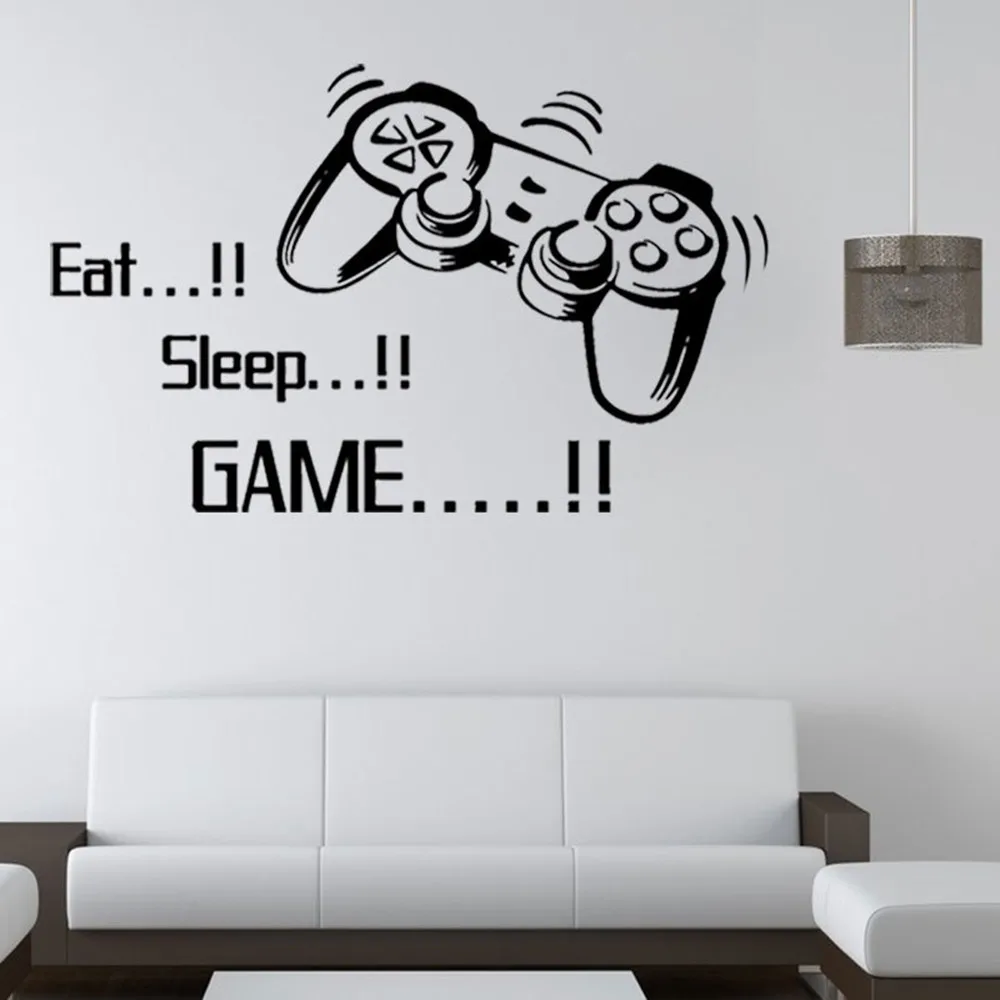 Дропшиппинг Eat Sleep игра настенные наклейки для мальчиков Спальня Письмо DIY