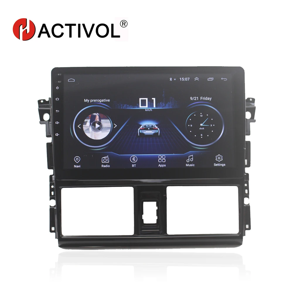 HACTIVOL 10 &quot1024*600 четырехъядерный android 8 1 автомобильный радиоприемник для Toyota Vios 2014