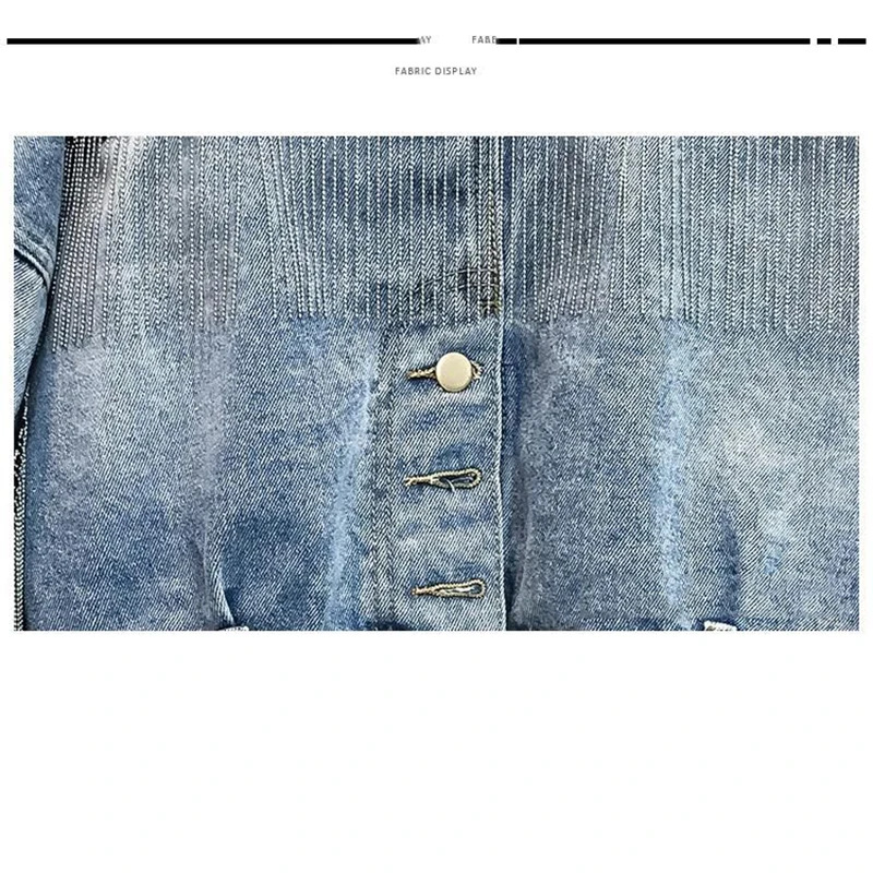 

Tassel Loose Denim Jacket Spring Autumn Korean Slit Button Short Women's Cowboy Coats Harajuku Fringe Famale New Jean Jakets