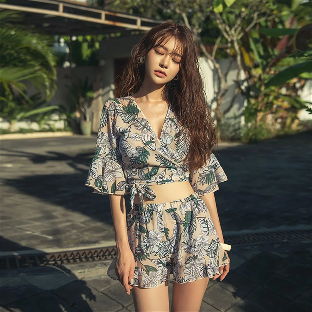 Бикини женское 4 комплекта с принтом пуш-ап |