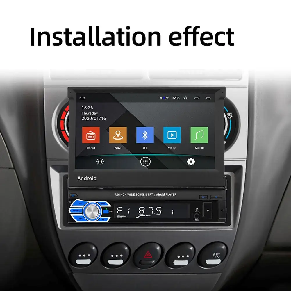 Car Radio Android 8.1Single Din Stereo 7 Inch 1G 16G Touch Screen Supports FM Bluetooth WiFi GPS Navigation | Автомобили и