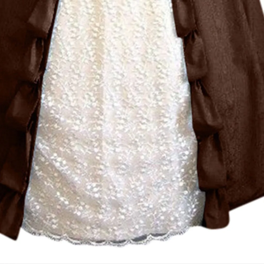 

Lace Medieval Dress Cosplay Carnival Halloween Costume for Women Retro Vestidos Court Long Robe Noble Princess Palace Party FC
