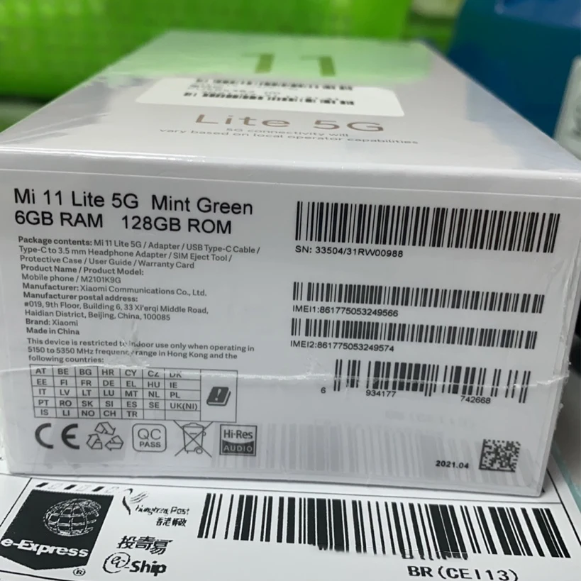 

Global Version Xiaomi Mi 11 Lite 5G Smartphone 6GB+128GB Snapdragon 780G Eight Core 64MP NFC AMOLED Full Screen 90HZ Refresh