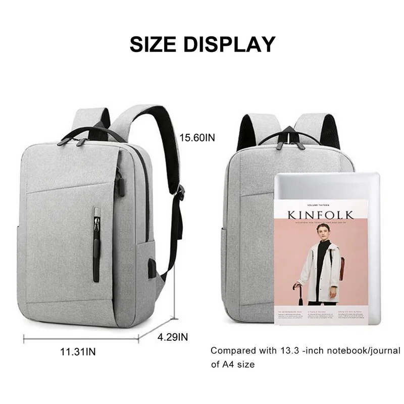 

Casual Business Backpack Men Computer Backpack Light 15.6 Inch Laptop Bag 2021 Waterproof Oxford Lady Anti-theft Travel Backpack