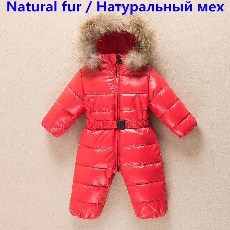 

Russia baby winter jumpsuit clothing warm outerwear & coats snow wear duck down jacket snowsuits for kids boys girls clothes
