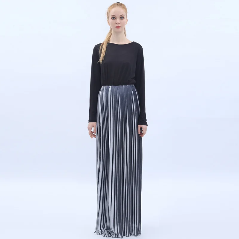 Высококачественное мусульманское платье абайя женское плиссированное Турция